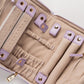 Handmade Leather Jewelry Organizer - Pastel Purple