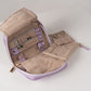 Handmade Leather Jewelry Organizer - Pastel Purple